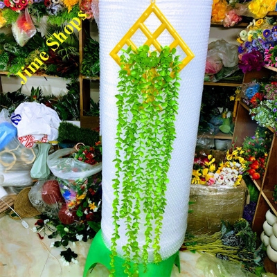 Picture of Artificial Wall hanging leaves with hanging chika, Jime shops wall hanging (WHGV 2)