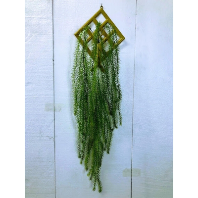 Picture of Artificial Wall hanging leaves with hanging chika, Jime shops wall hanging (WHGV 3)