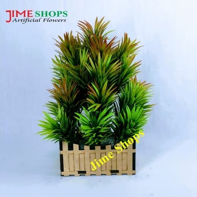Picture of Artificial Grass Plant In wooden tob- Home Decoration Item (S G)