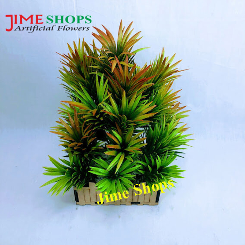 Picture of Artificial Grass Plant In wooden tob- Home Decoration Item (S G)