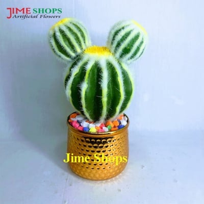 Picture of Artificial Cactus In Plastic Or Different Ceramic Pot For Any Kind Of Decoration, Jime Shops Flower - Home Decoration Item - Home Decoration Item - artificial flower (Cactus 6 Plastic tob)