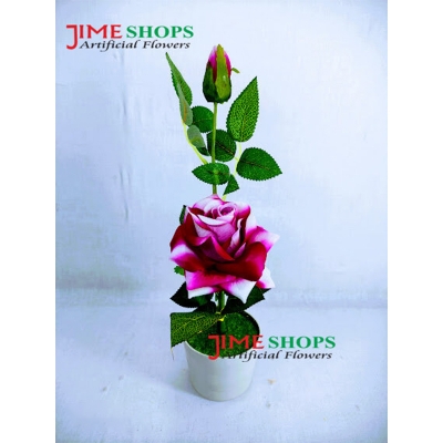 Picture of Artificial Rose Flower & Plant In Plastic pot 12inc/30cm - Home Decoration Item - artificial flower (Mix Rose)