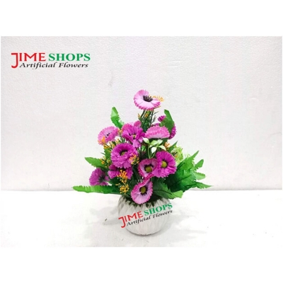 Picture of Artificial Flower round tob with varies flowers, Table flower tob 11 inc, fake flower for decoration (TT 3)