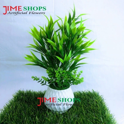 Picture of Artificial Grass Plant In Plastic pot - Home Decoration Item - ghash tob (Grass)
