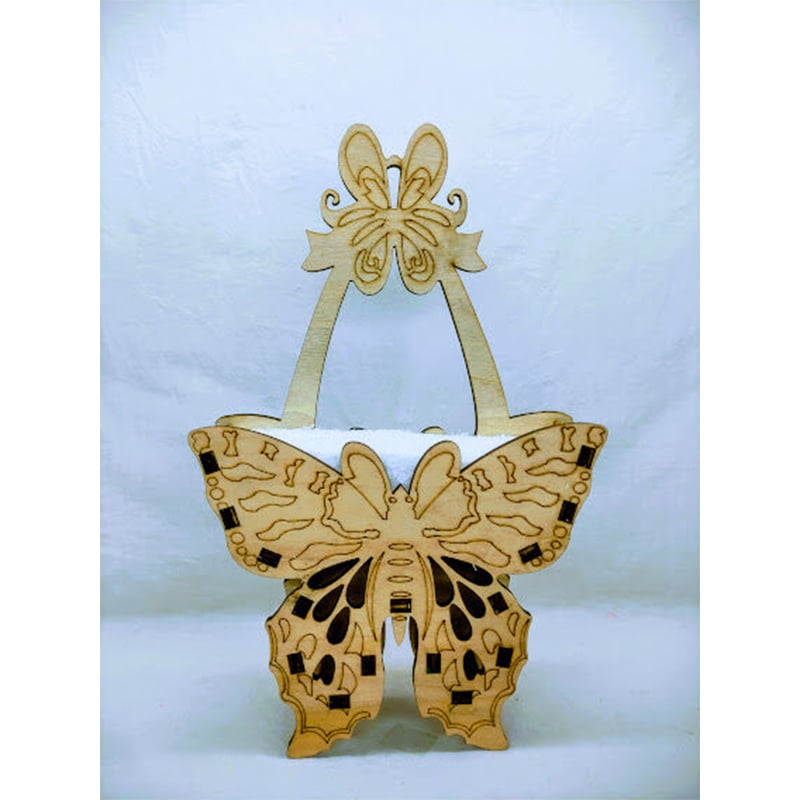 Picture of Wall Hanging Artificial Flower with Wooden Butterfly tob or basket 13/16inc long - Home Decoration Item - artificial flower (Type 1)