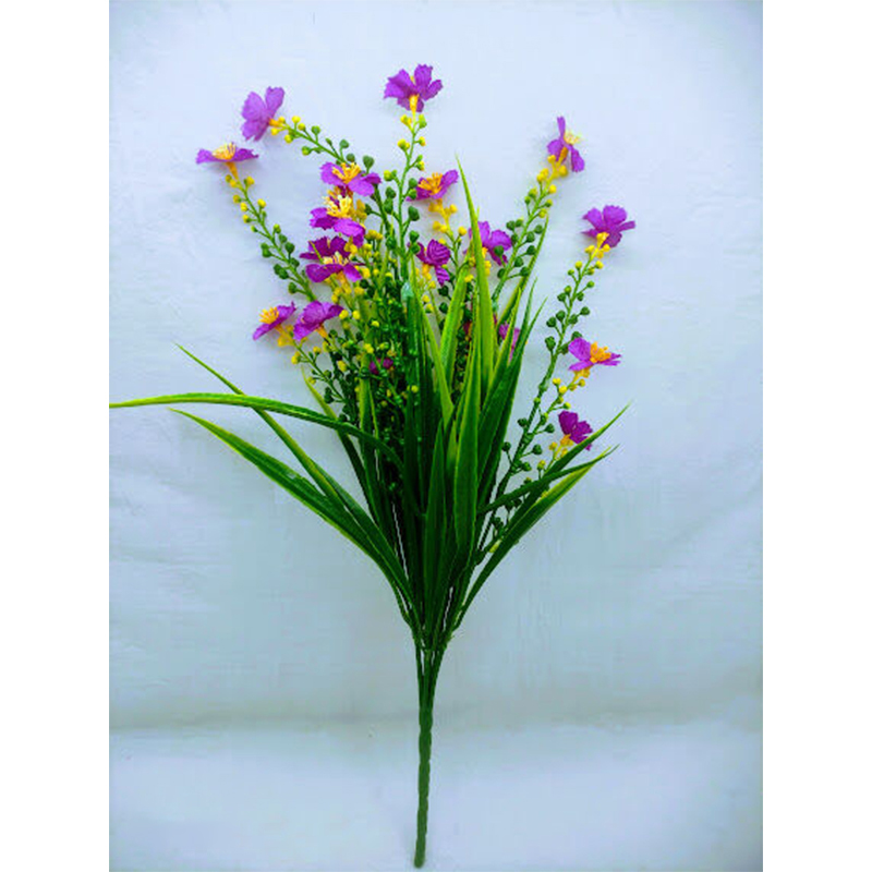 Picture of Artificial Mini Grass Flower 1 Stick 14Inc Long - Home Decoration Item - Home Decoration Item (Violet Mini G.Flower)