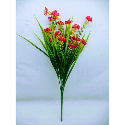 Picture of Artificial Mini Grass Flower 1 Stick 14Inc Long - Home Decoration Item - Home Decoration Item (Magenta Mini G.Flower)