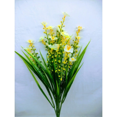Picture of Artificial Mini Grass Flower 1 Stick 14Inc Long - Home Decoration Item - Home Decoration Item (White Mini G.Flower)