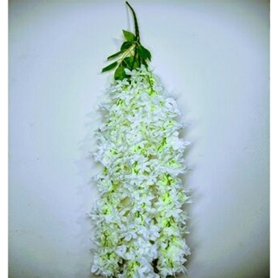 Picture of Wall Hanging Or Artificial Hanging Tob Gajra Flower-24 inc Long & 4 Lota (White Gajra 4 lota)