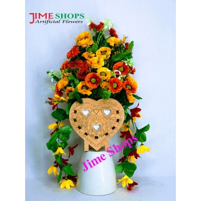 Picture of Artificial wooden hanging flower tob 14 inc by jime shops (Love tob 6)