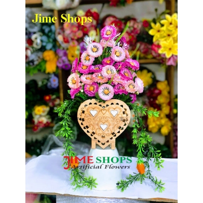Picture of Artificial wooden hanging flower tob 14 inc by jime shops (Love tob 5)