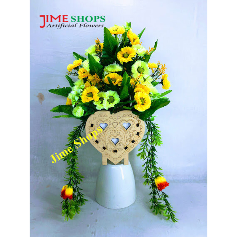 Picture of Artificial wooden hanging flower tob 14 inc by jime shops (Love Tob 4)