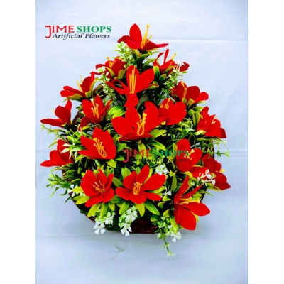 Picture of Artificial 18 Beli Val-bet Flower Gallery in Plastic tob 17Inc/43cm long For Home or Office Decoration - Home Decoration Item - Home Decoration Item (W.L)