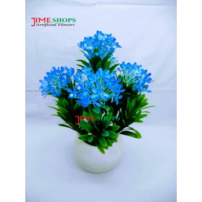 Picture of Artificial Grass Plant In Ceramic or Plastic Tob 8inc/20cm For any Kind Of Decoration - Home Decoration Item - Home Decoration Item (Pin.Flower Plastic tob)
