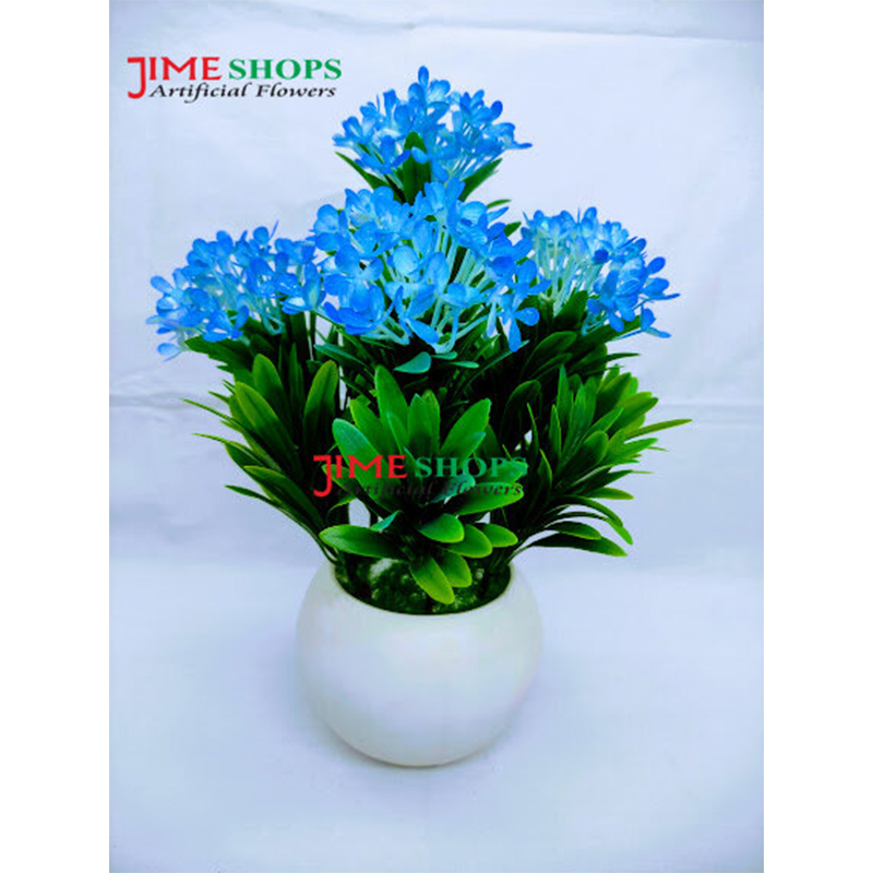 Picture of Artificial Grass Plant In Ceramic or Plastic Tob 8inc/20cm For any Kind Of Decoration - Home Decoration Item - Home Decoration Item (Pin.Flower Plastic tob)