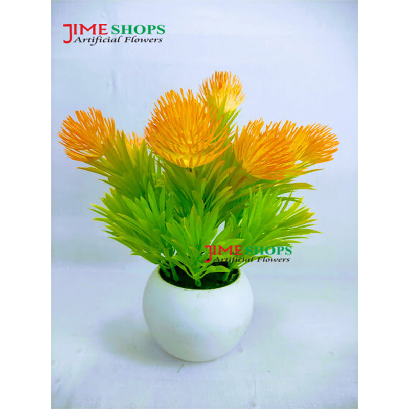 Picture of Artificial Grass Plant In Ceramic or Plastic Tob 8inc/20cm For any Kind Of Decoration - Home Decoration Item - Home Decoration Item (G.Flower Plastic Tob)