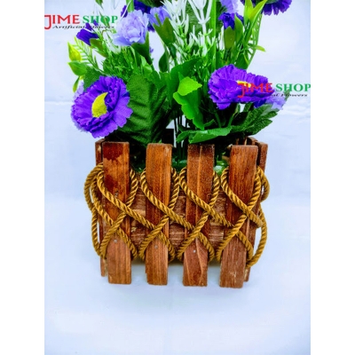 Picture of Artificial Daisy Flower Gallery In Design Bamboo Tob-15in/38cm Long - Home Decoration Item (Daisy Violet Bamboo)