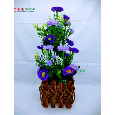 Picture of Artificial Daisy Flower Gallery In Design Bamboo Tob-15in/38cm Long - Home Decoration Item (Daisy Violet Bamboo)