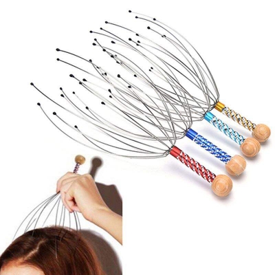 Picture of Metal Handheld Head Massager for Spa or Stress Relax Headache Releif (Steel Head Massager,Int: One size)