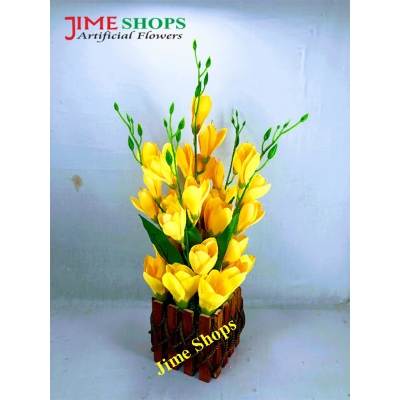 Picture of Artificial Gladiolus Flower In Wooden Design Tob 17inc/43cm (Y GL)