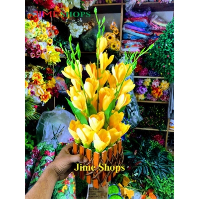 Picture of Artificial Gladiolus Flower In Wooden Design Tob 17inc/43cm (Y GL)