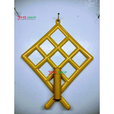 Picture of অফিস বা ঘর সাজানোর জন্য প্লাস্টিকের ঝুলন্ত ঝুড়ি সহ দেয়ালের ঝুলন্ত ফুল - artificial flower (Red Kolmi Flower)