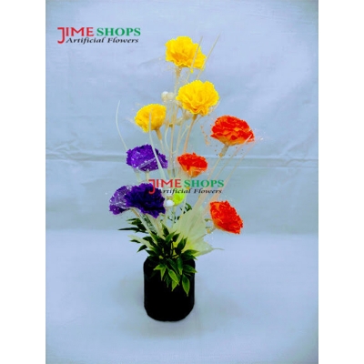 Picture of Artificial Mix Wild Flower In Plastic Tob --11 Inc For Home Or Office Decoration -  Home Decoration Item - Home Decoration Item - Home Decoration Item - artificial flower (SF 4)