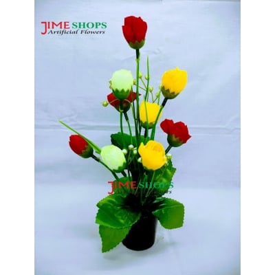 Picture of Artificial Mix Wild Flower In Plastic Tob --11 Inc For Home Or Office Decoration -  Home Decoration Item - Home Decoration Item - Home Decoration Item - artificial flower (SF 5)