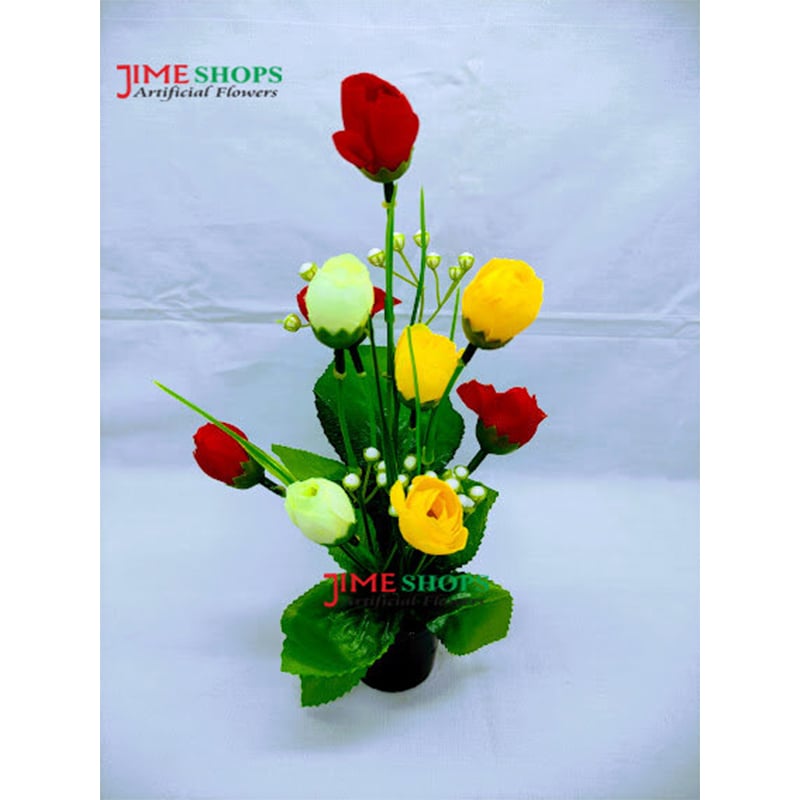 Picture of Artificial Mix Wild Flower In Plastic Tob --11 Inc For Home Or Office Decoration -  Home Decoration Item - Home Decoration Item - Home Decoration Item - artificial flower (SF 5)