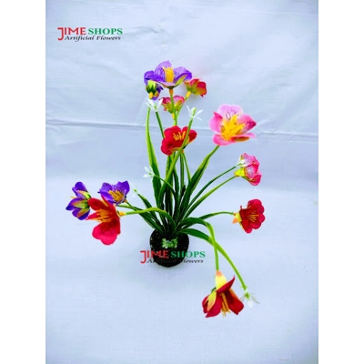 Picture of Artificial Mix Wild Flower In Plastic Tob --11 Inc For Home Or Office Decoration -  Home Decoration Item - Home Decoration Item - Home Decoration Item - artificial flower (SF 6)