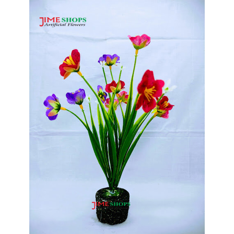 Picture of Artificial Mix Wild Flower In Plastic Tob --11 Inc For Home Or Office Decoration -  Home Decoration Item - Home Decoration Item - Home Decoration Item - artificial flower (SF 6)