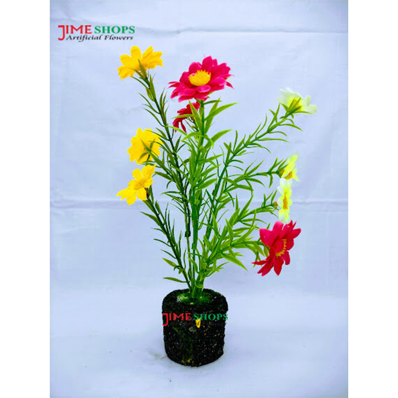 Picture of Artificial Mix Wild Flower In Plastic Tob --11 Inc For Home Or Office Decoration -  Home Decoration Item - Home Decoration Item - Home Decoration Item - artificial flower (Mix Wild Flower)