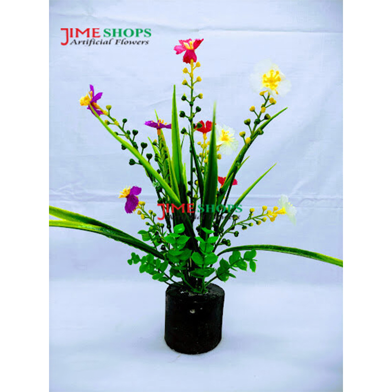 Picture of Artificial Mix Wild Flower In Plastic Tob --11 Inc For Home Or Office Decoration -  Home Decoration Item - Home Decoration Item - Home Decoration Item - artificial flower (SF 2)