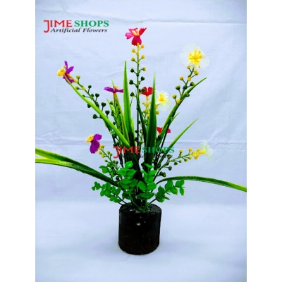 Picture of Artificial Mix Wild Flower In Plastic Tob --11 Inc For Home Or Office Decoration -  Home Decoration Item - Home Decoration Item - Home Decoration Item - artificial flower (SF 2)