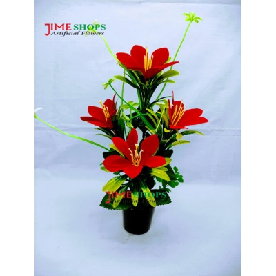 Picture of Artificial Mix Wild Flower In Plastic Tob --11 Inc For Home Or Office Decoration -  Home Decoration Item - Home Decoration Item - Home Decoration Item - artificial flower (SF 8)