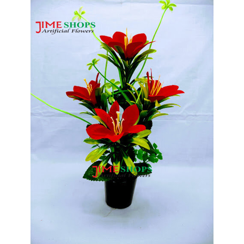Picture of Artificial Mix Wild Flower In Plastic Tob --11 Inc For Home Or Office Decoration -  Home Decoration Item - Home Decoration Item - Home Decoration Item - artificial flower (SF 8)