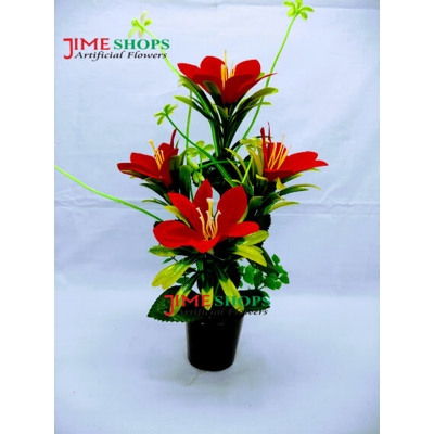 Picture of Artificial Mix Wild Flower In Plastic Tob --11 Inc For Home Or Office Decoration -  Home Decoration Item - Home Decoration Item - Home Decoration Item - artificial flower (SF 8)