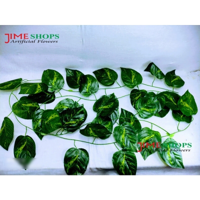 Picture of 1 pcs Artificial Ivy Red Maple Plastic Fake Leaves Garland Home Garden Decoration 7ft long (Vine Type 2)