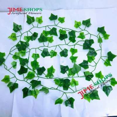 Picture of 1 pcs Artificial Ivy Red Maple Plastic Fake Leaves Garland Home Garden Decoration 7ft long (Vine Type 6)