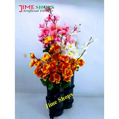 Picture of Artificial Cherry Flower Combo In Hard Thin Fly-Board Tob-19Inc Long, Jime Shops Flowers - Home Decoration Items (CFC 2)