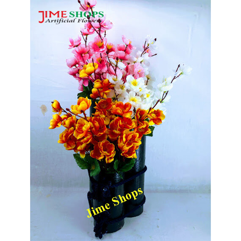 Picture of Artificial Cherry Flower Combo In Hard Thin Fly-Board Tob-19Inc Long, Jime Shops Flowers - Home Decoration Items (CFC 2)