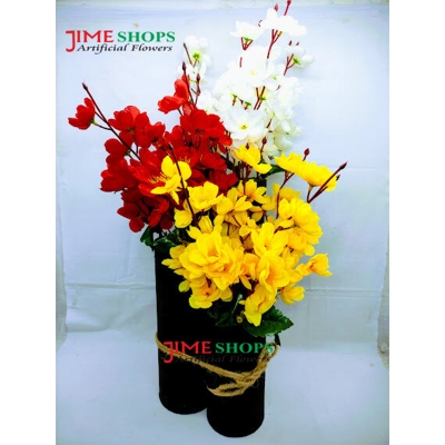 Picture of Artificial Cherry Flower Combo In Hard Thin Fly-Board Tob-19Inc Long, Jime Shops Flowers - Home Decoration Items (Cherry Flower Combo)