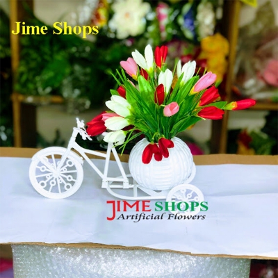 Picture of Artificial Cycle Flower tob with flower, Size 9x11inc, Jime shops flowers & plants (CFT 1)