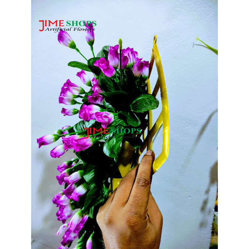 Picture of Artificial Wall Hanging Flower bucket-30inc long,Jime Shops Flowers - Home Decoration Items (Plastic Chika Tob)