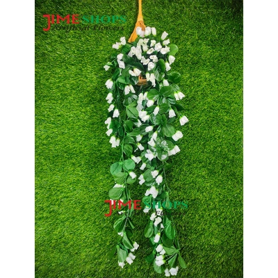 Picture of Artificial Wall Hanging Flower bucket-30inc long,Jime Shops Flowers - Home Decoration Items (Bamboo + lota 1)
