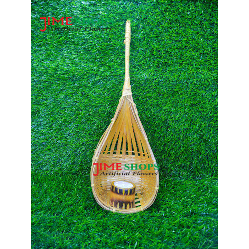 Picture of Artificial Wall Hanging Flower bucket-30inc long,Jime Shops Flowers - Home Decoration Items (Bamboo + lota 2)