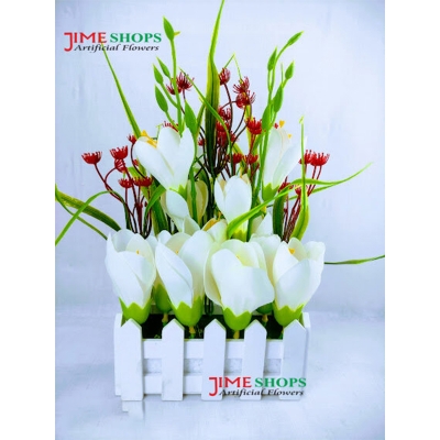 Picture of Artificial Gladiolas Flower In Flat Tob 11Inc Long For Any Kind Of Decoration - Home Decoration Item (W & W GL)