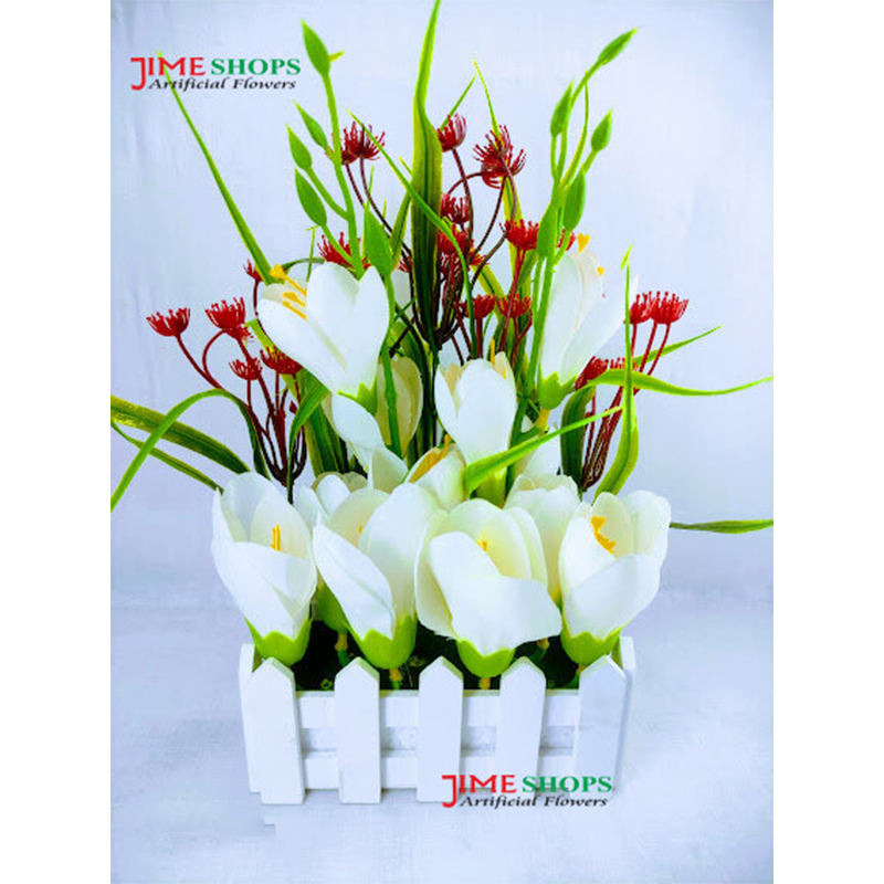 Picture of Artificial Gladiolas Flower In Flat Tob 11Inc Long For Any Kind Of Decoration - Home Decoration Item (W & W GL)