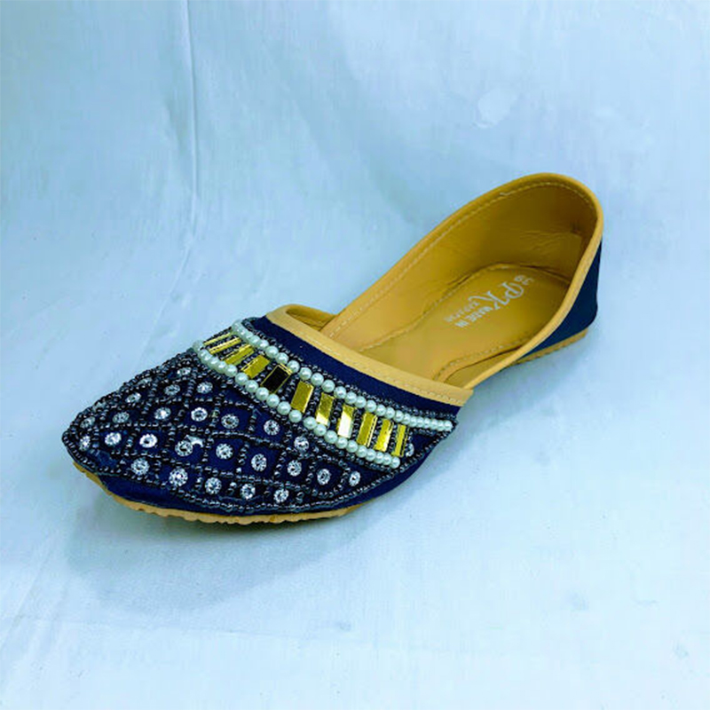 Picture of Premium Quality Soft Nagra Shoes or Sandal For Women, Party wear For Ladies (Blue b,EU:39)