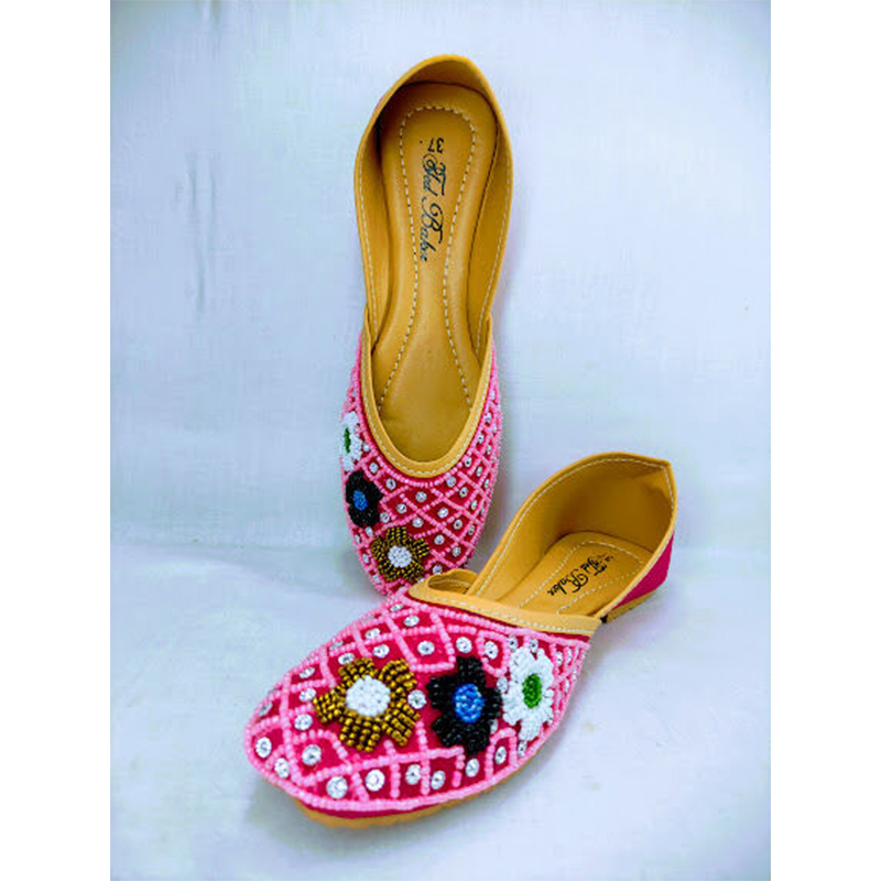 Picture of Premium Quality Soft Nagra Shoes or Sandal For Women, Party wear For Ladies (pink,EU:36)